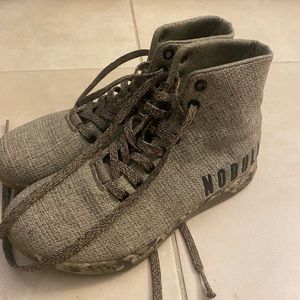 NOBULL Taupe Camo Print Trainers 8 High Top